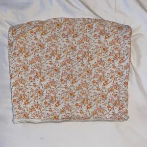 Tube top, flower pattern